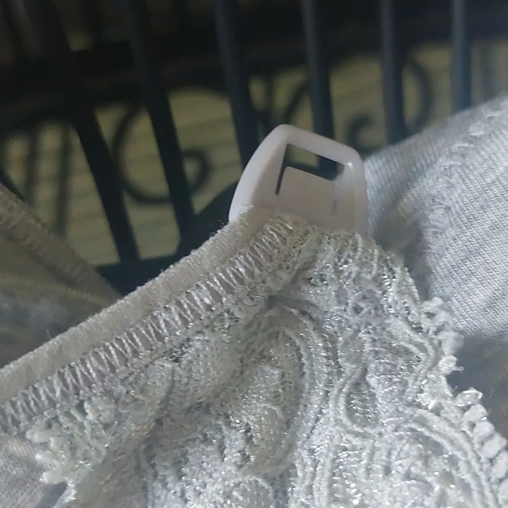 🌟HOST PICK🌟,GAP, Size L, Nursing Striped Lace-Trim Nightgown - Picture 7 of 9